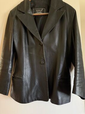 GOLF Leather Black Women’s Blazer Jacket
